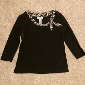 Black 3/4 Sleeved Blouse size size S